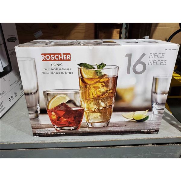 Roscher Conic 16 Pce Glassware Set