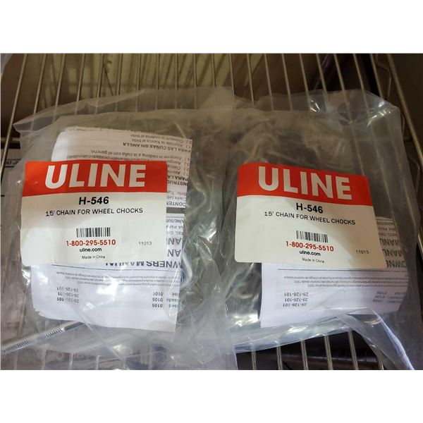 Uline Wheel Chock Chain Set Lot of 2