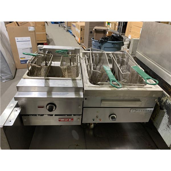 COMBO Fry Station with 32 inch Garland Griddle, Garland double basket deep fryer and MKE double bask