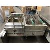 Image 1 : COMBO Fry Station with 32 inch Garland Griddle, Garland double basket deep fryer and MKE double bask