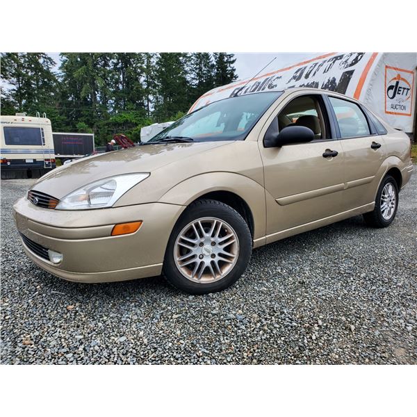 A4 --  2002 FORD FOCUS SE , Gold, 171632 KM's  "NO RESERVE"