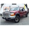 Image 2 : A12D --  2001 FORD F350 SRW SUPER DUTY CREW CAB 4X4, Red, 521860 KM's