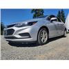 Image 2 : D3 --  2016 CHEVROLET CRUZE LT TURBO, Silver, 194056 KM's