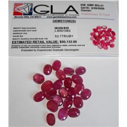 52.77 tcw. Ruby Gemstone Parcel- $50132