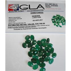 38.46 tcw. Emerald Gemstone Parcel- $30768