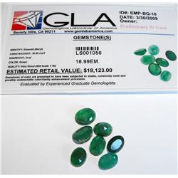 16.99 tcw. Emerald Gemstone Parcel- $18123