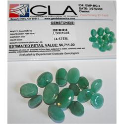 74.57 tcw. Emerald Gemstone Parcel- $ 6711