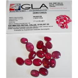 77.01 tcw. Rudy Gemstone Parcel- $ 109097