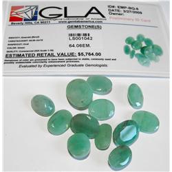 64.06 tcw. Emerald Gemstone Parcel- $ 5764