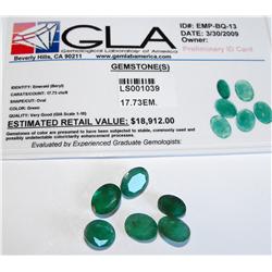 17.73 tcw. Emerald Gemstone Parcel- $ 18912