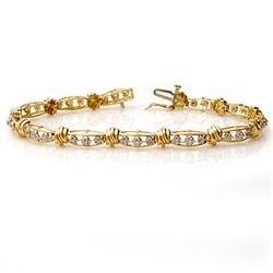 0.65 ctw Diamond Ladies Bracelet Yellow Gold Jewelry