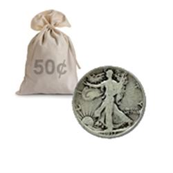 Lot of 10 Walking Liberty Halves- US File -nyh