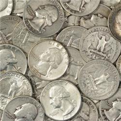 100 Washington 90% Silver Quarters