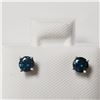 Image 1 : 14K  TREATED BLUE DIAMOND(0.36CT) EARRINGS