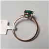 Image 2 : 10K  EMERALD(0.7CT) DIAMOND(0.04CT) RING SIZE 6.5