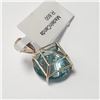 Image 2 : 14K  GREENISH BLUE MOISSANITE(8CT) PENDANT