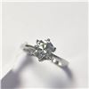 Image 2 : 10K  WHITE MOISSANITE(1CT) RING SIZE 6