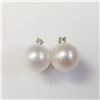 Image 1 : 14K  FRESH WATER PEARL DIAMOND(0.02CT) EARRINGS