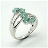 Image 2 : SILVER EMERALD (2.25CT) RING SIZE 7