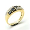 Image 2 : GOLD PLATED SILVER BLUE SAPPHIRE WHITE TOPAZ(1.35CT) RING SIZE 7