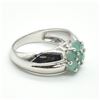 Image 2 : SILVER EMERALD(1.35CT) RING SIZE 7