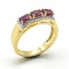 Image 2 : GOLD PLATED SILVER RUBY(1.35CT) RING SIZE 7