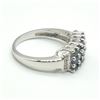 Image 2 : SILVER BLUE SAPPHIRE WHITE TOPAZ(1.8CT) RING SIZE 7