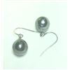 Image 1 : SILVER GENUINE TAHITIAN PEARLS 10-11MM EARRINGS