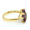 Image 2 : GOLD PLATED SILVER RUBY WHITE TOPAZ(1.45CT) RING SIZE 7