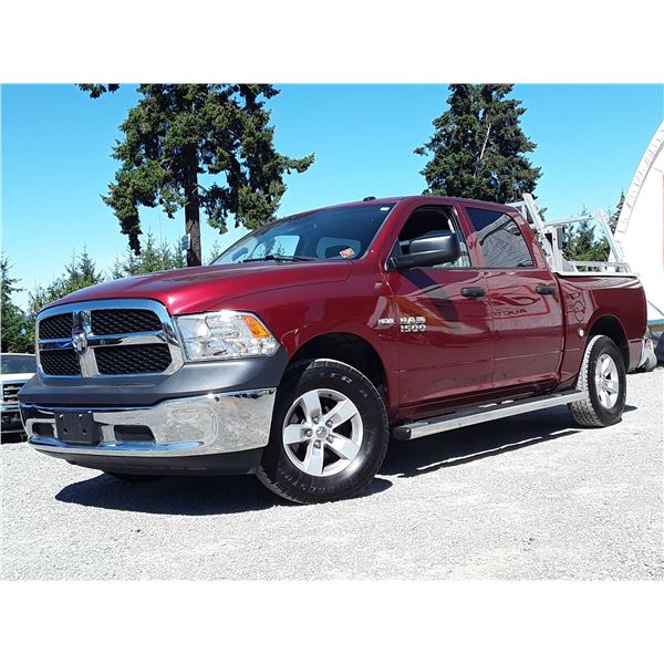 C6C --  2015 DODGE RAM 1500 ST CREW CAB 4X4, RED, 144,452 KMS