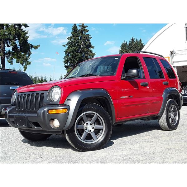 E1 --  2003 JEEP LIBERTY SPORT ROCKY MOUNTAIN 4X4 , Red, 248024 KM