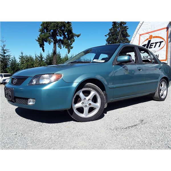 A2 --  2002 MAZDA PROTEGE DX , Green, 211920 KM  "NO RESERVE"