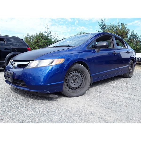 C6 --  2007 HONDA CIVIC DX, Blue, 135265 KM