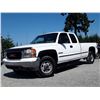 Image 1 : A12G --  2000 GMC SIERRA 2500 EXT CAB 4X4, White, 394534 KM   "NO RESERVE"