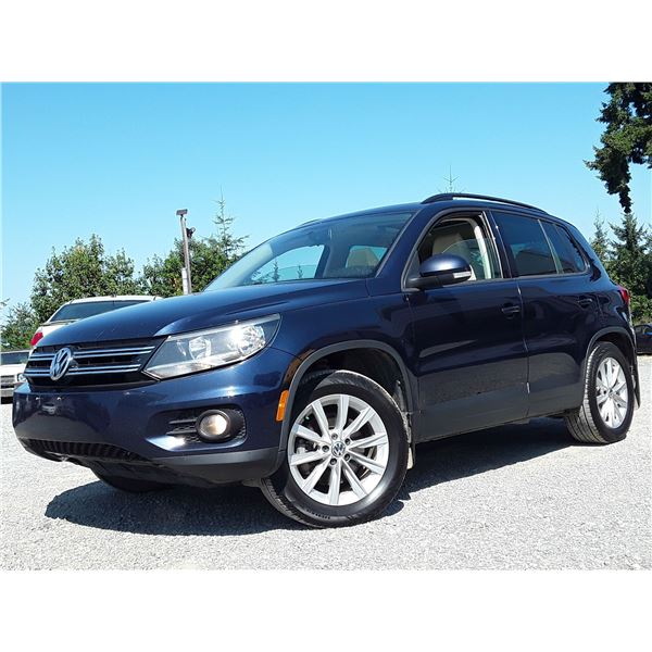 C6B --  2014 VW TIGUAN S AWD, Blue, 133420 KM