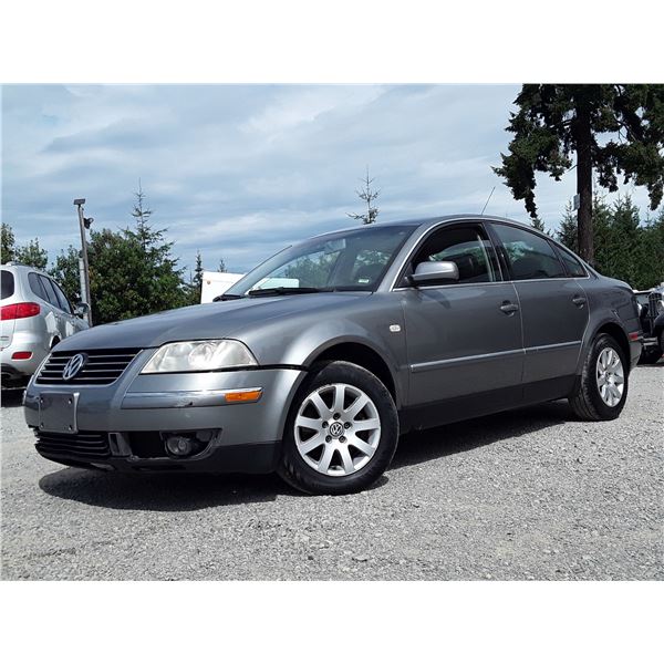 K4 --  2003 VW PASSAT GLS, Grey, 241348 KM