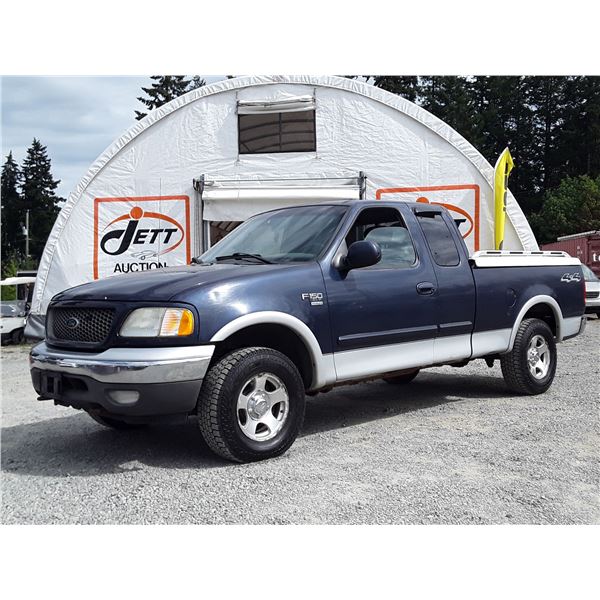 K3 --  2003 FORD F150 EXT CAB 4X4, Blue, 323164 KM