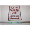 Image 1 : Pontiac Parking Only Sign
