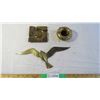 Image 1 : (3) brass ashtrays