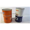 Image 4 : Gulf motor oil can - Full and Gulf Transmission fluid - Full