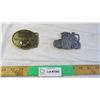 Image 1 : (2) assorted metal belt buckles