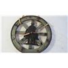 Image 2 : Old wheel wall hanging cowboy clock