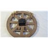 Image 4 : Old wheel wall hanging cowboy clock