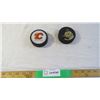 Image 1 : Calgary Flames and Badges hockey pucks