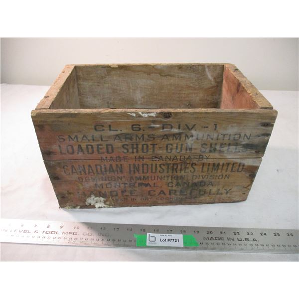 CIL ammo wooden crate (15  long)