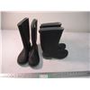 Image 1 : (new) 2 pairs of size 7 youth rubber boots