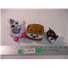 Image 1 : (3) Small stuffed toys (1 is beanie baby)