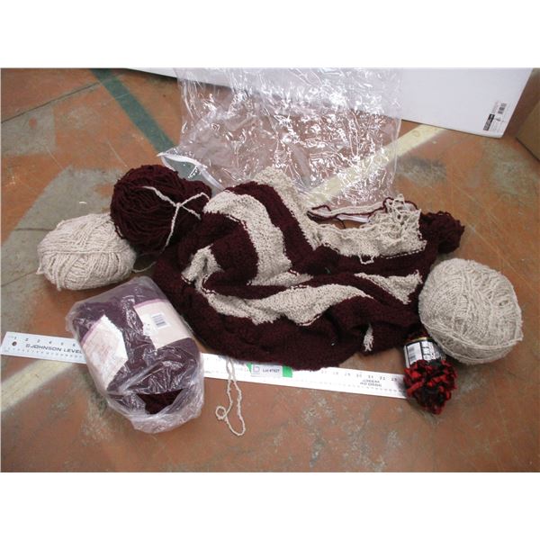 *Brown knitted afghan