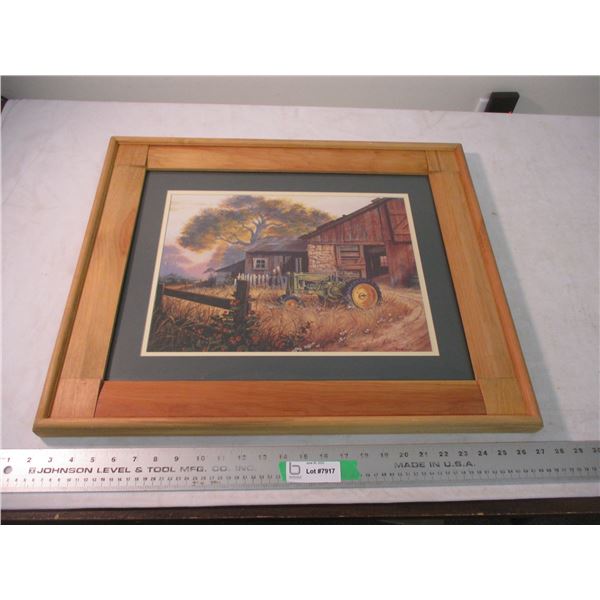 John Deere framed picture 25x21