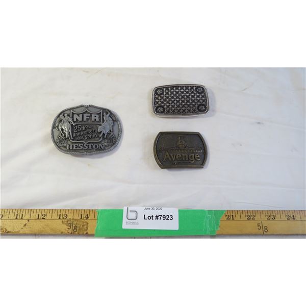 (3) Assorted Belt Buckles